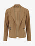Blazer fluide uni à poches zippées - Camel - 1