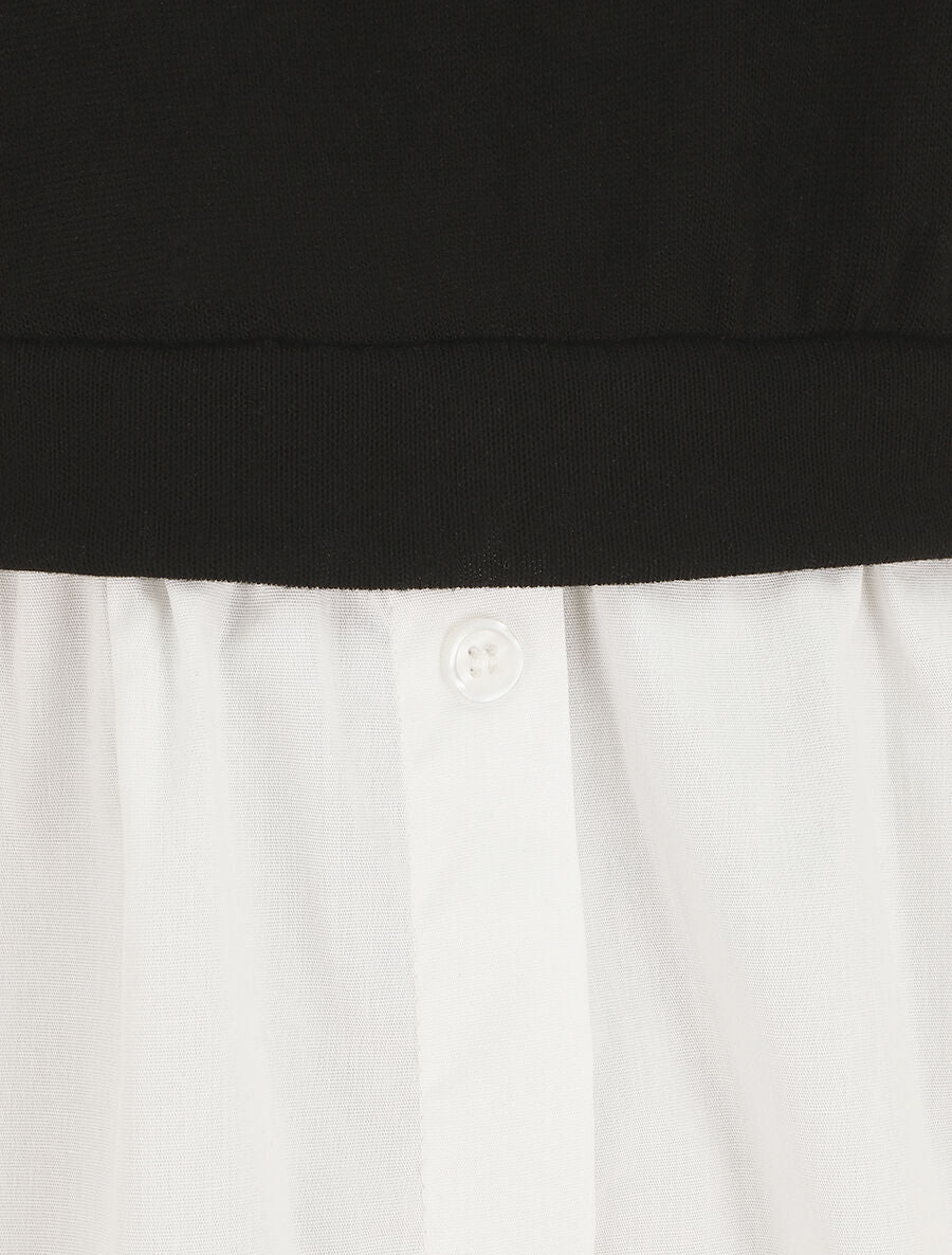 Pull à chemise en trompe l&