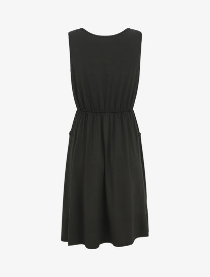 Robe mi-longue fluide - Noir - 2