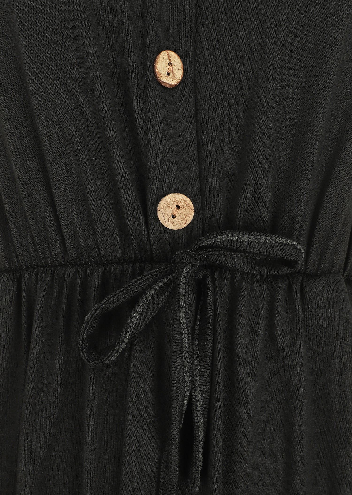Robe mi-longue fluide - Noir - 3