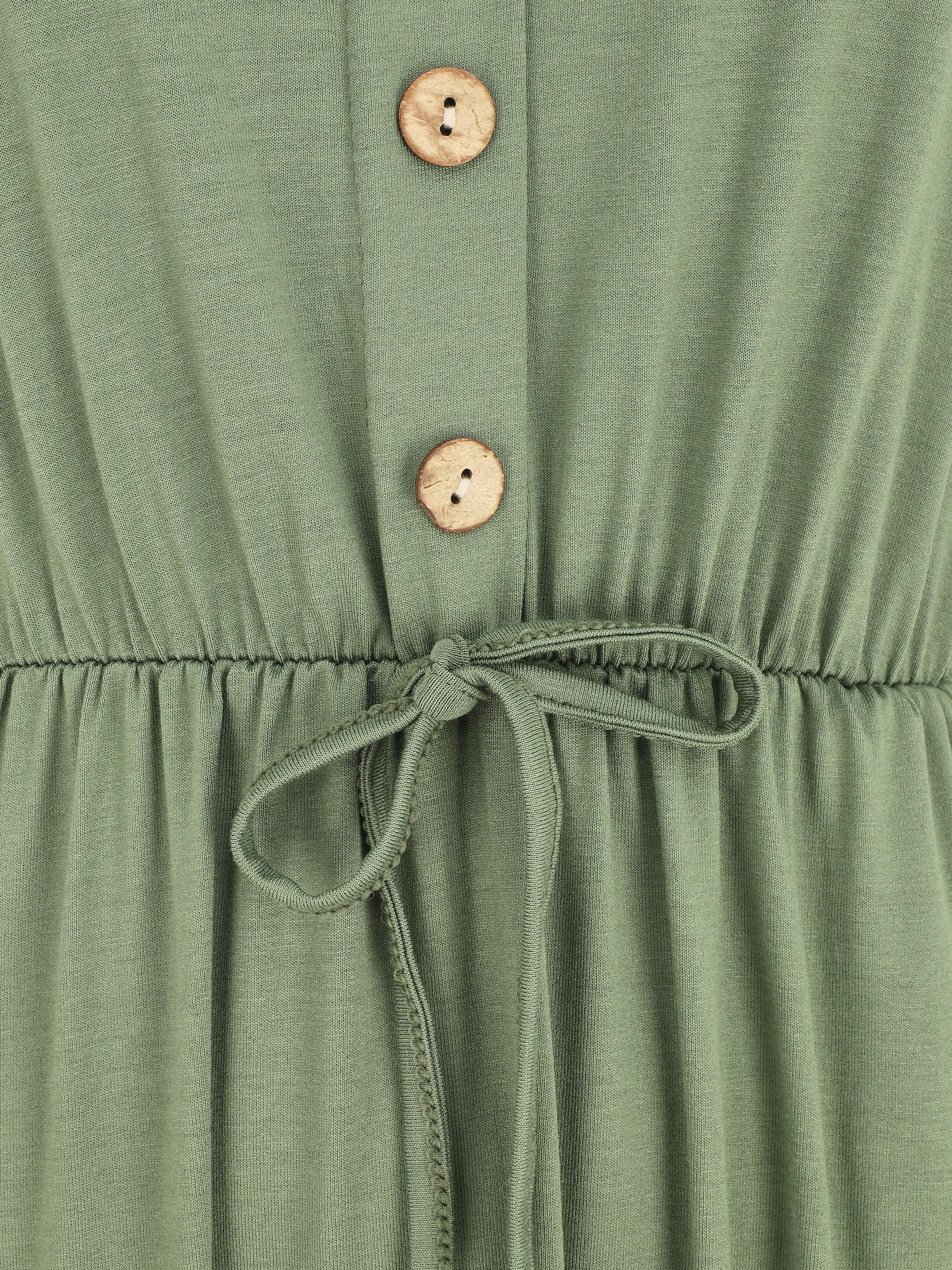 Robe mi-longue fluide - Kaki - 3
