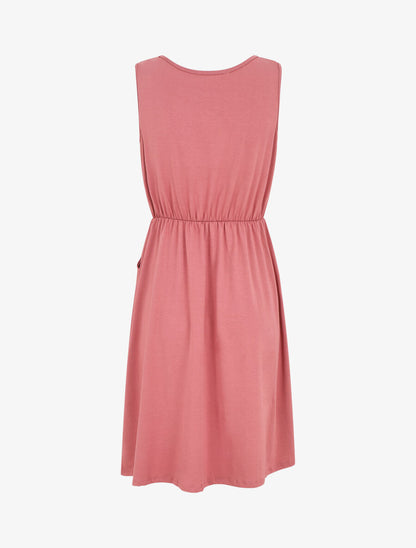 Robe mi-longue fluide - Vieux rose - 2
