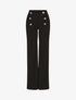Pantalon long uni à taille haute - Noir - 4