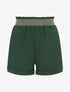 Short à taille élastiquée et à revers - Vert sapin - 5