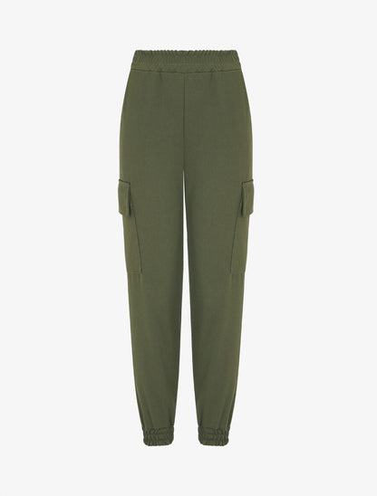 Jogging cargo taille haute - Kaki - 5