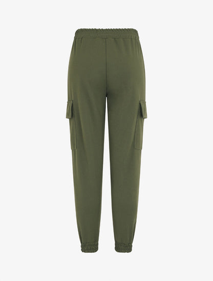 Jogging cargo taille haute - Kaki - 2