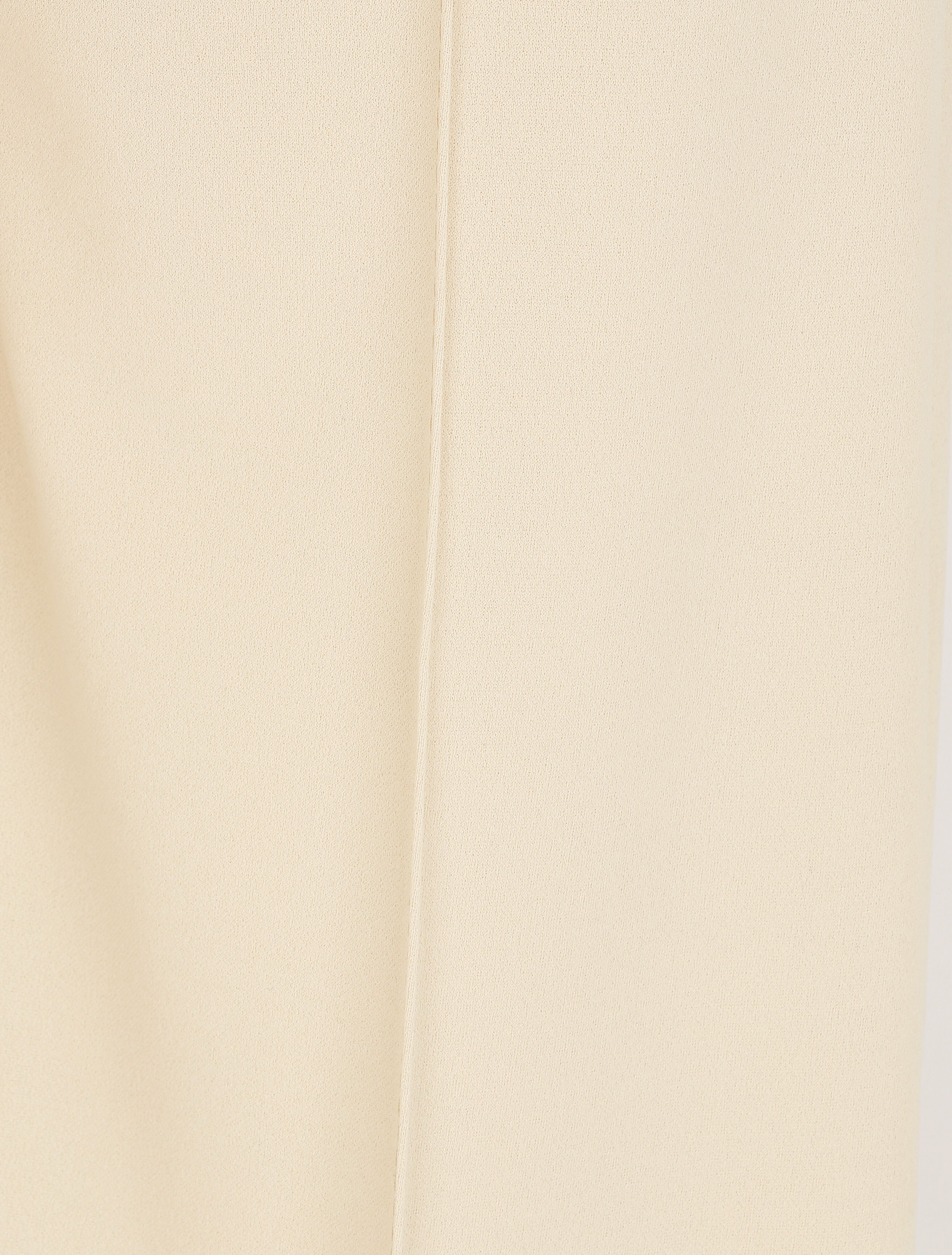 Pantalon fluide uni à boutons décoratifs - Beige - 3