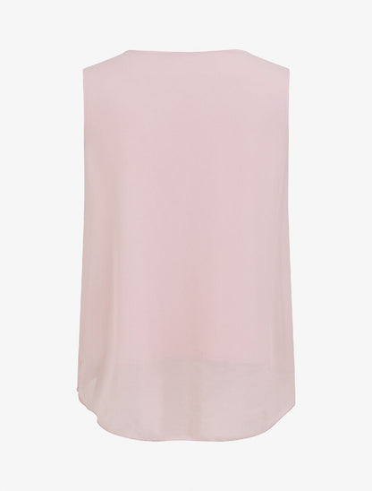 Top droit sans manches col à chaîne - Rose - 2