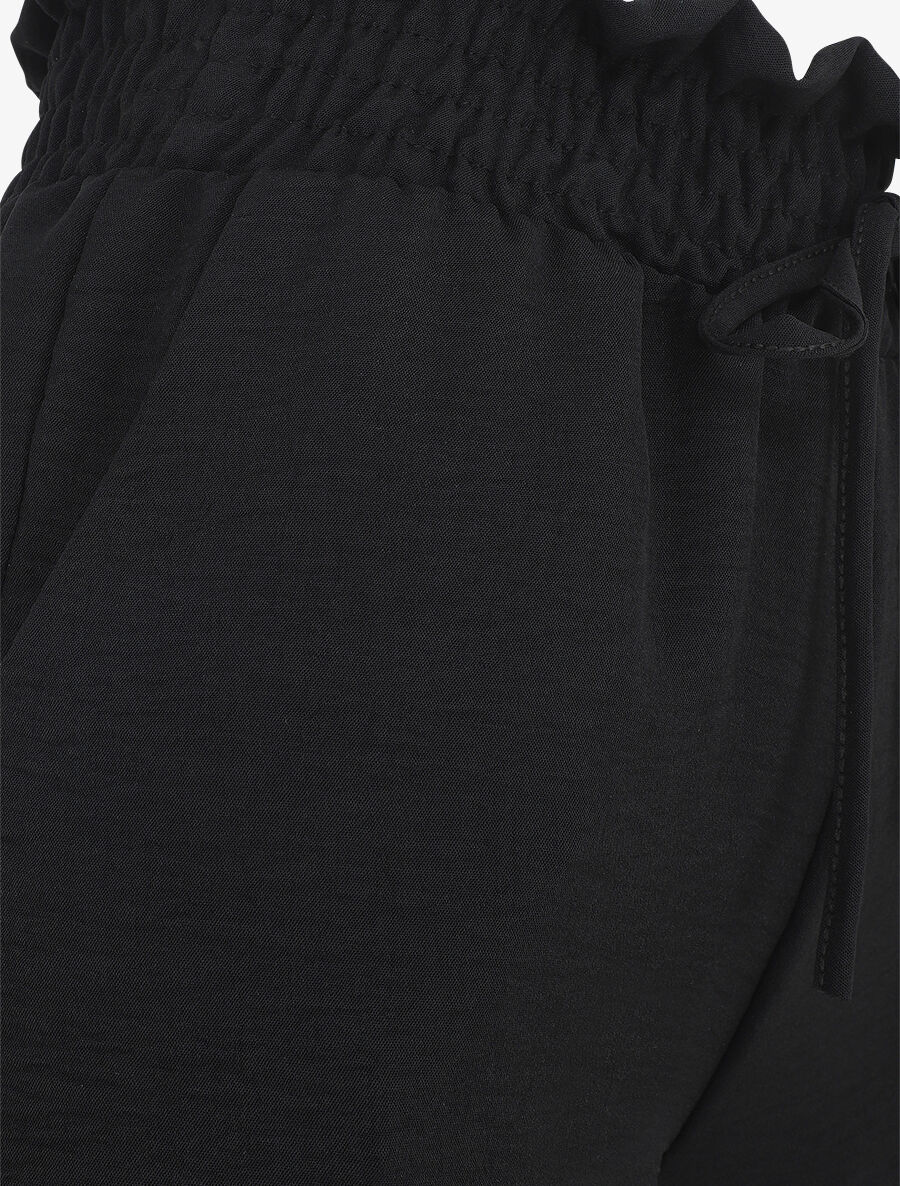 Mini short à taille élastiquée - Noir - 3