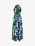 Robe longue tropicale sans manches - Bleu - 4