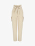 Pantalon cargo taille haute - Beige - 1