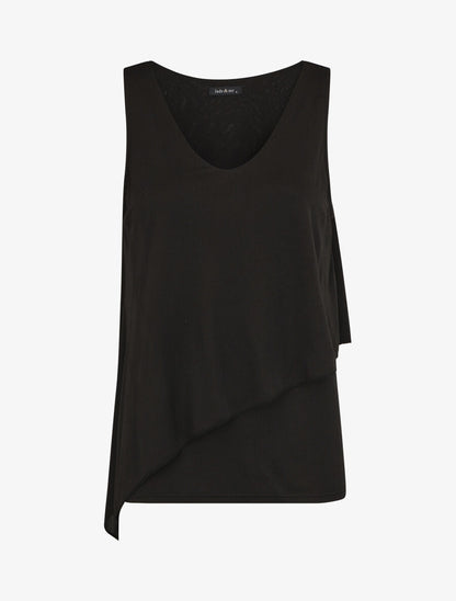 Top superposé sans manches - Noir - 1