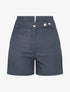 Short ajusté taille haute - Bleu jean - 5