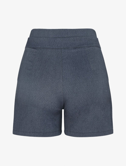 Short ajusté taille haute - Bleu jean - 2