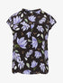 Top manches courtes imprimé fleuri - Noir - 5