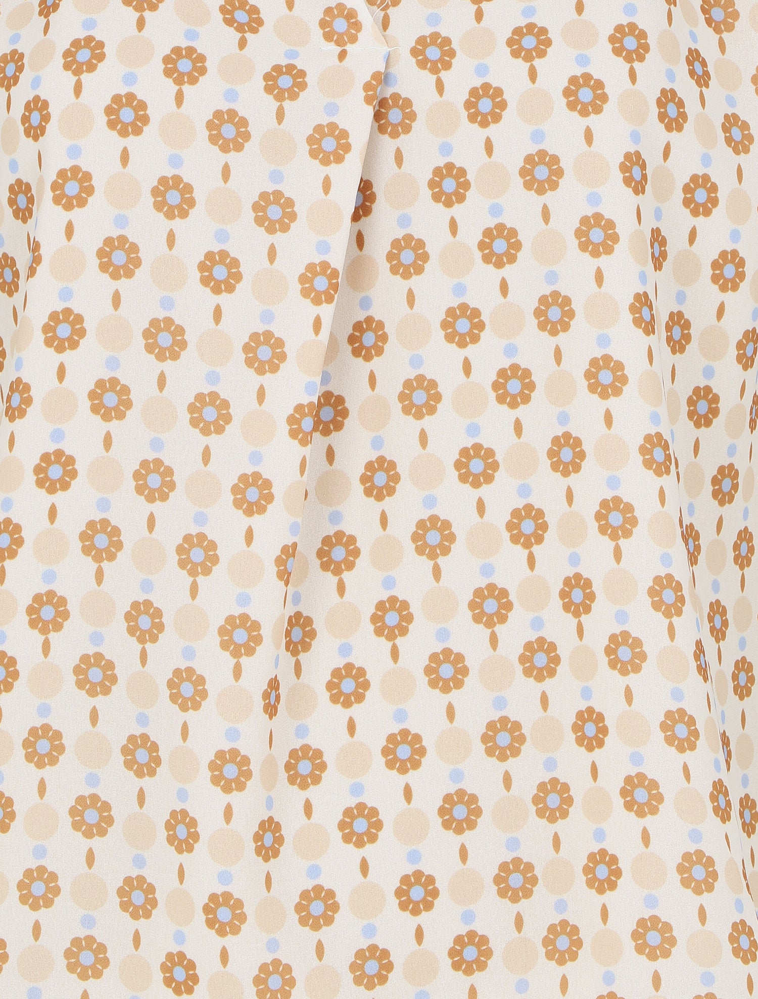 Top fluide sans manches imprimé petites fleurs - Beige - 3