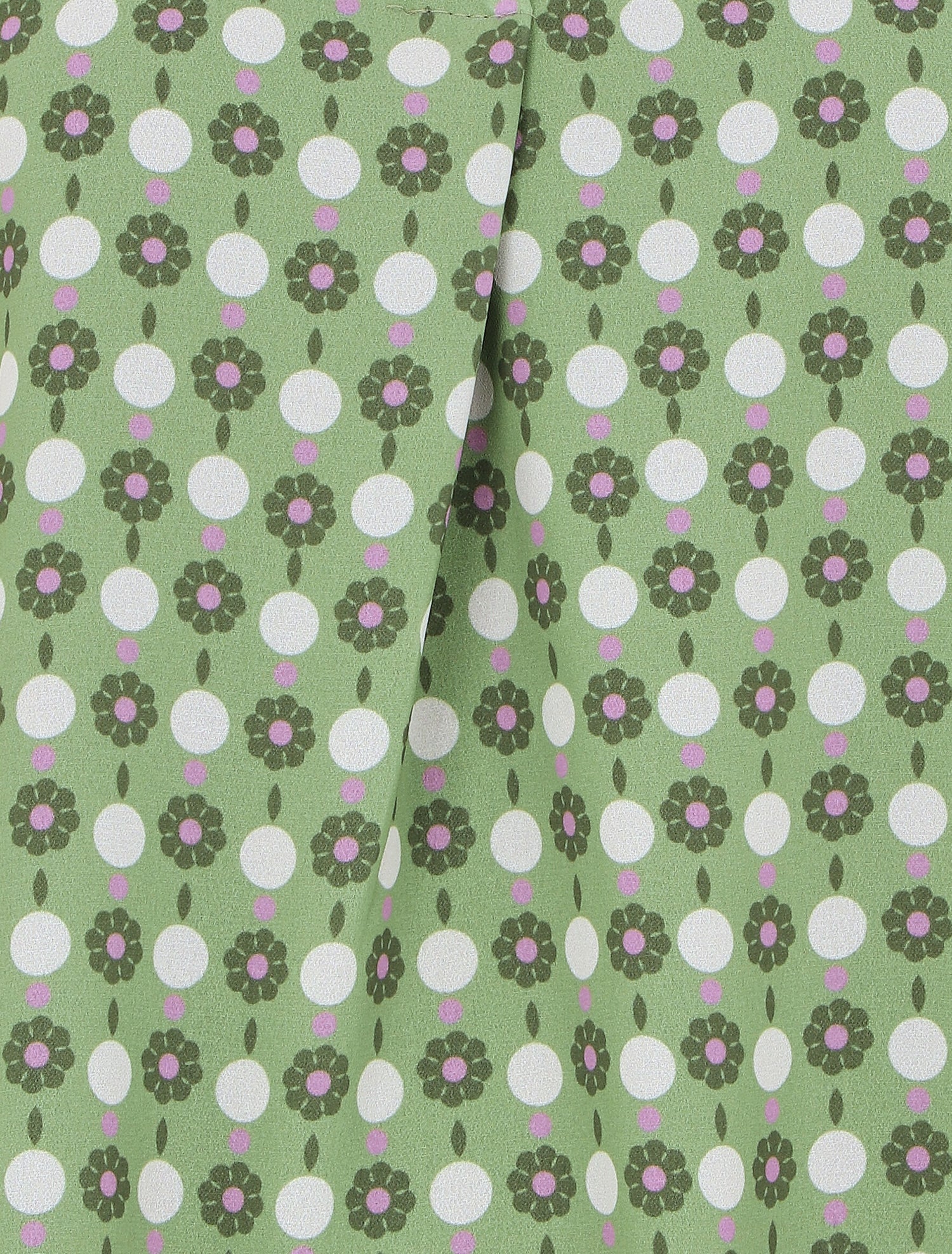 Top fluide sans manches imprimé petites fleurs - Vert - 3