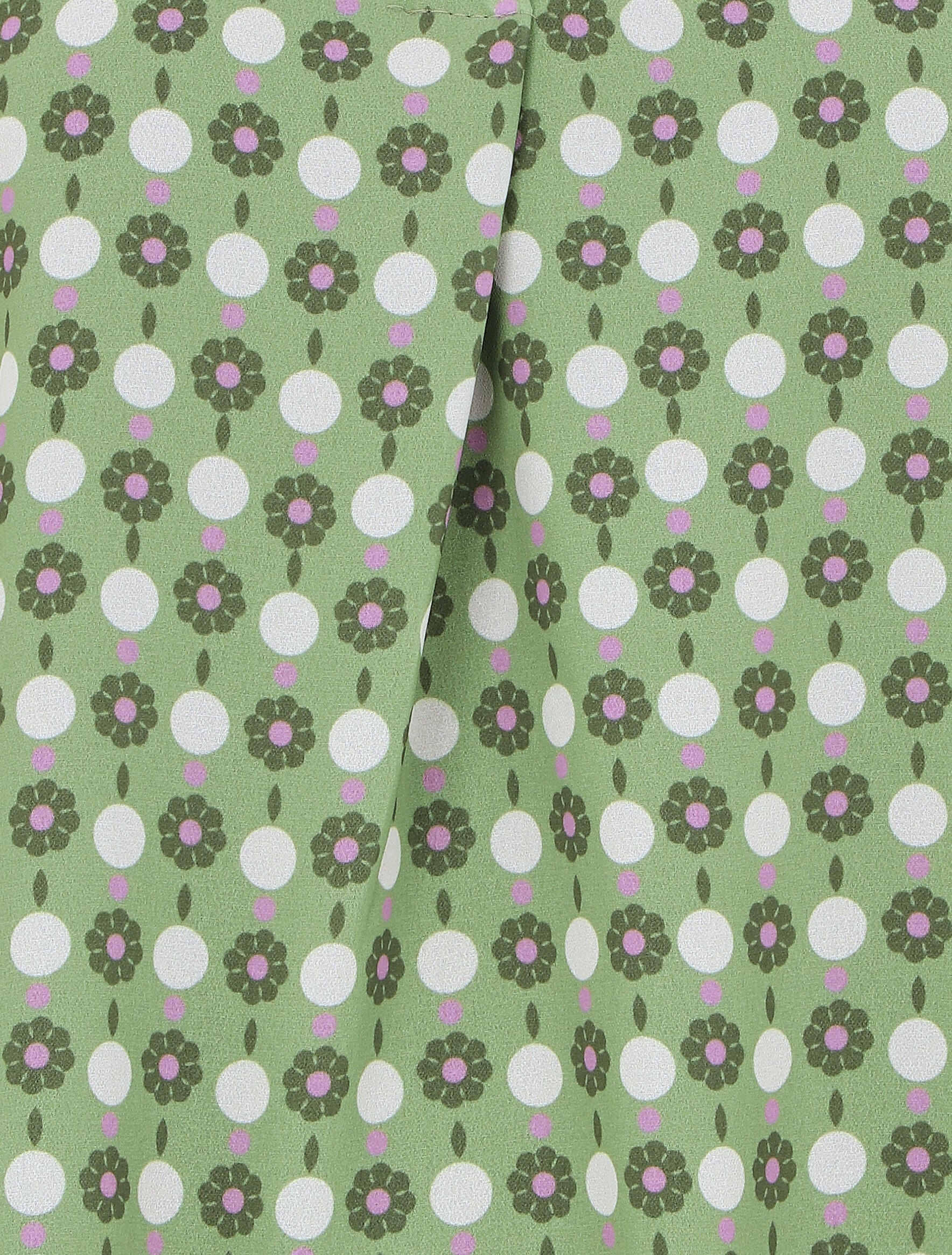 Top fluide sans manches imprimé petites fleurs - Vert - 3