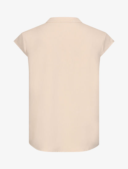 Top uni sans manches à chaîne - Beige - 2