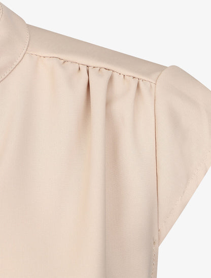 Top uni sans manches à chaîne - Beige - 3