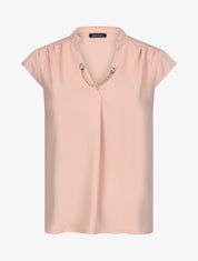 Top uni sans manches à chaîne - Rose - 1