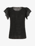 Top uni en maille - Noir - 1