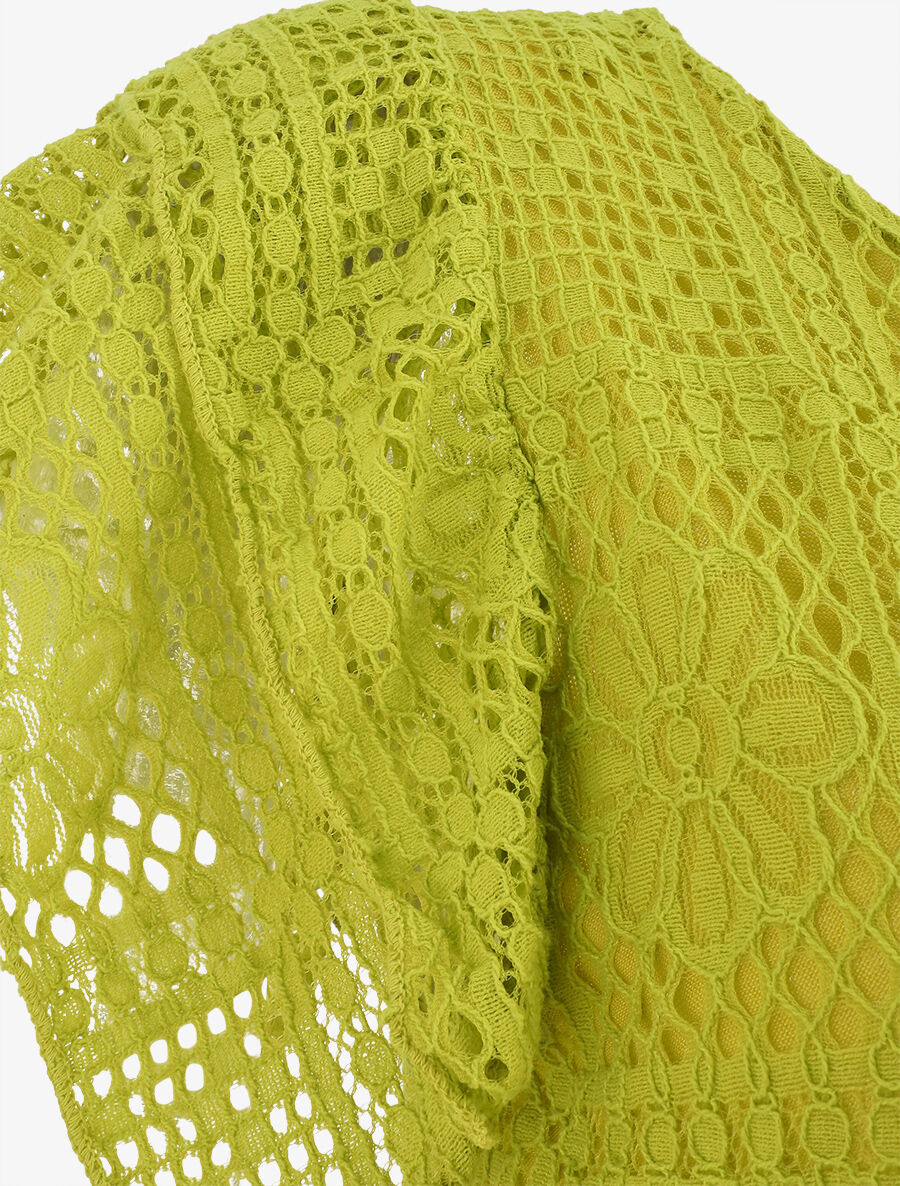 Top uni en maille - Vert anis - 3