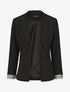 Veste droite à revers graphique - Noir - 1