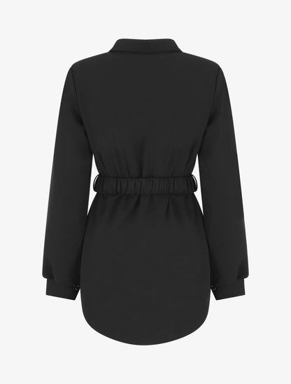 Chemise ample ceinturée - Noir - 2