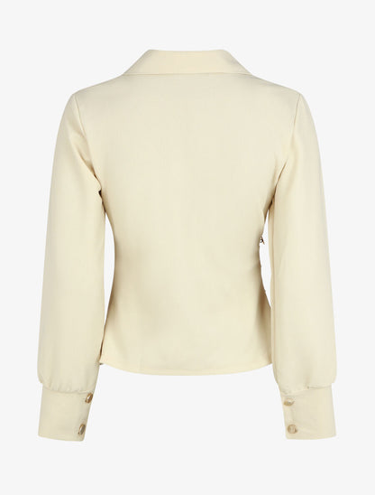 Top cache-coeur drapé - Beige - 2