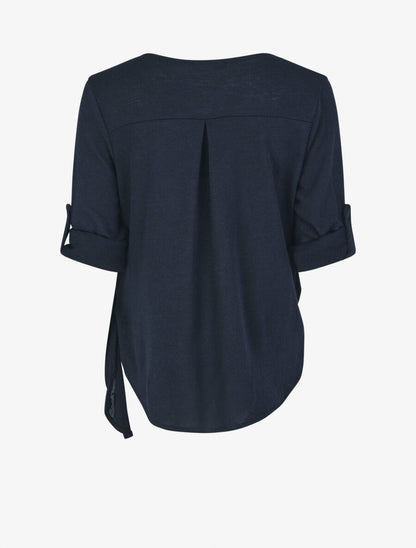 Pull loose style cache-coeur - Marine - 2