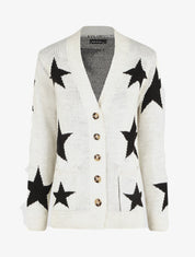 Gilet droit motif étoiles - Beige - 1