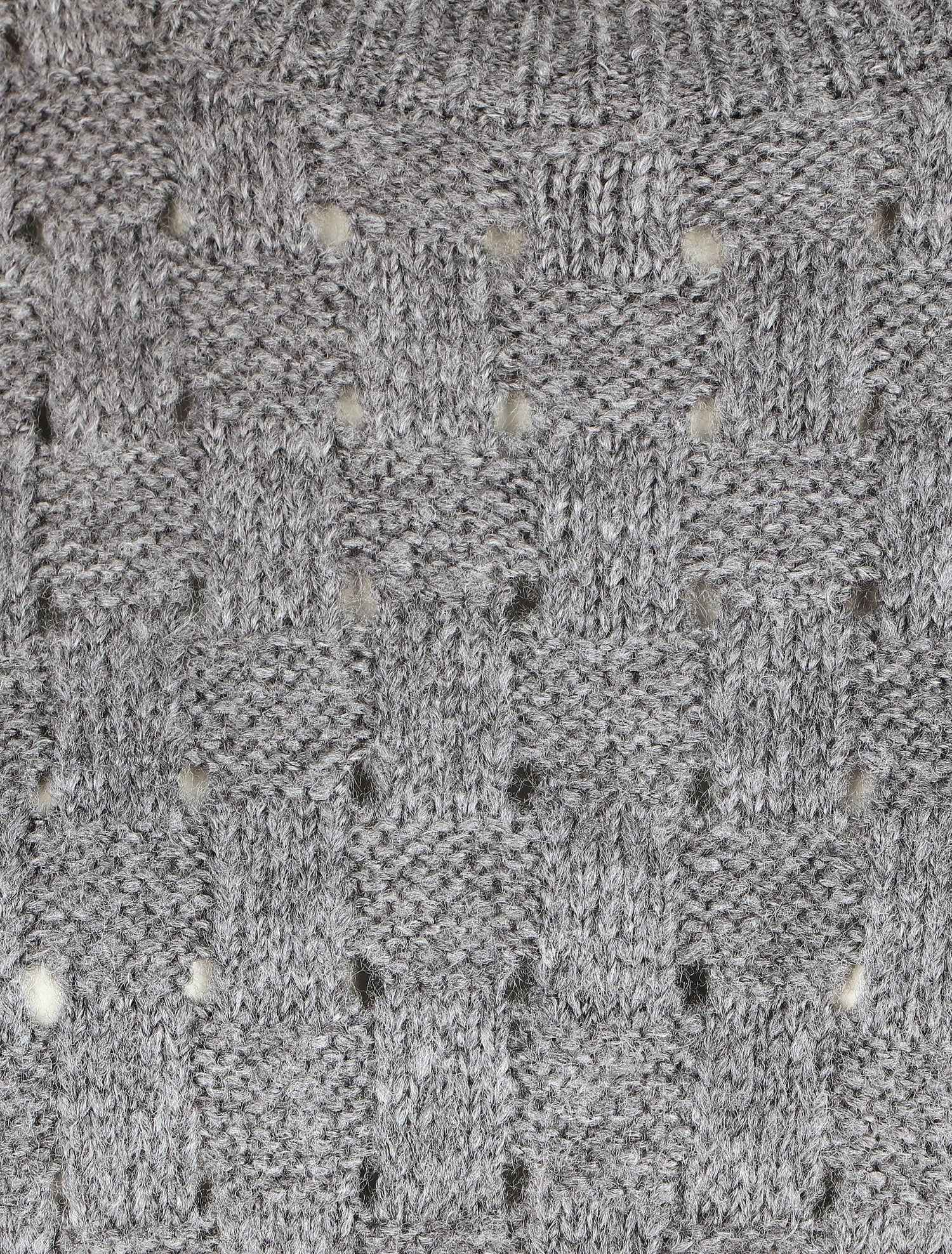 Pull droit maille fantaisie - Gris - 3