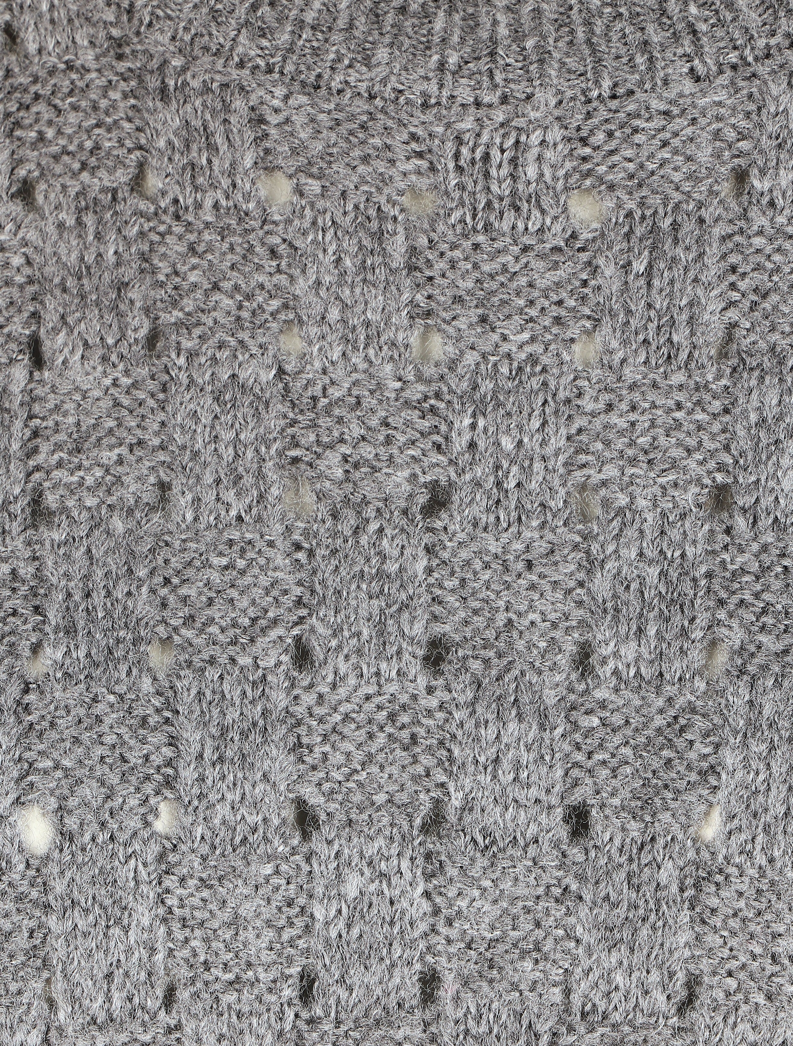 Pull droit maille fantaisie - Gris - 3