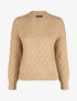 Pull droit maille fantaisie - Beige - 1