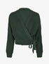 Pull cache-coeur loose uni - Vert foncé - 1