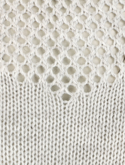 Pull droit à motif en V - Gris/bleu canard - 3