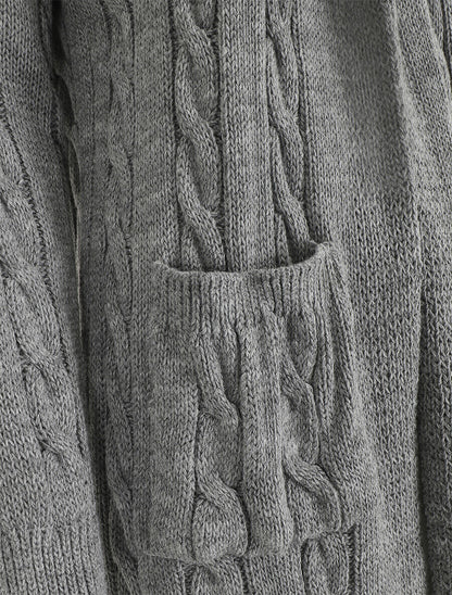 Gilet long à capuche - Gris - 3