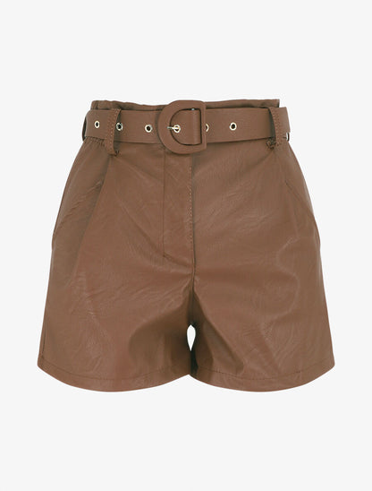 Short paper bag uni en simili - Camel - 4