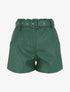 Short paper bag uni en simili - Vert sapin - 6