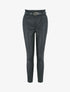 Pantalon uni en simili - Noir - 6