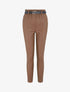 Pantalon uni en simili - Camel - 5