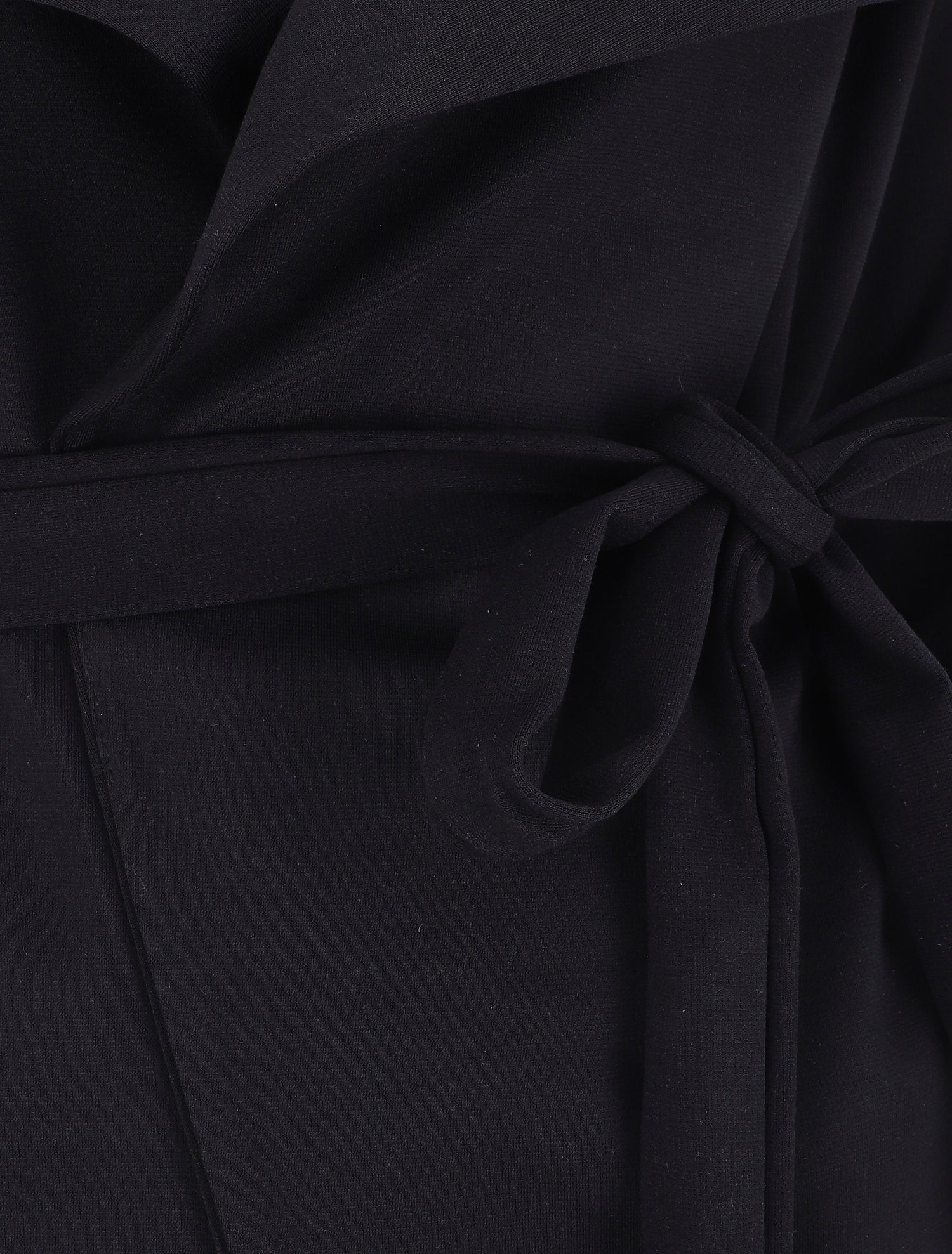 Veste longue ceinturée - Noir - 3