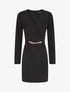Robe courte ajustée à chaîne - Noir - 1