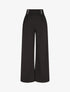 Pantalon ample taille haute à boutons - Noir - 1