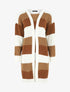 Gilet long rayé - Camel - 4