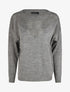 Pull droit col bateau en maille ajourée - Gris - 4