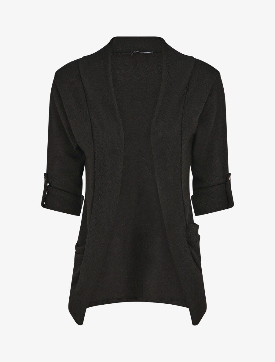 Gilet uni coupe droite - Noir - 4