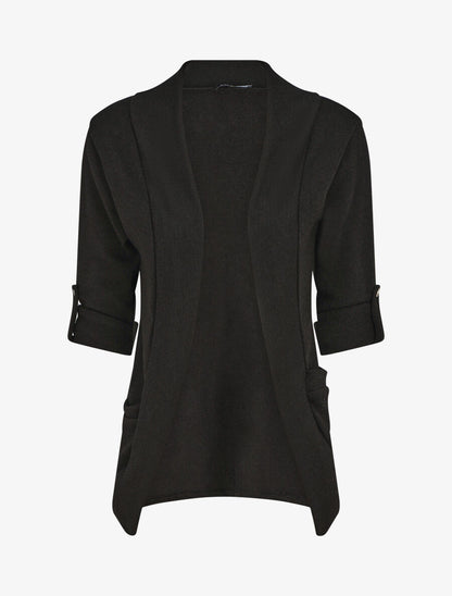 Gilet uni coupe droite - Noir - 4