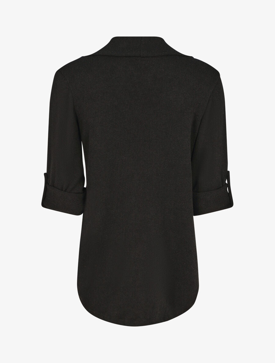 Gilet uni coupe droite - Noir - 2